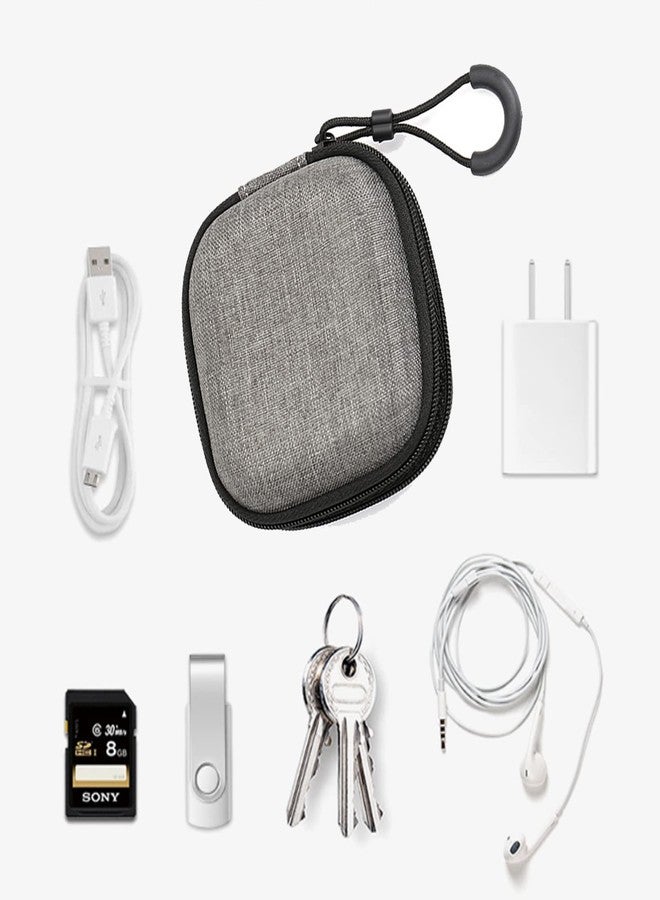 BetterJonny 3 Pack EVA Hard Earphone Carrying Case - Portable Storage Mini Earbud Case for Bluetooth Ear Buds - USB Adapter Cable Coin Pouch Wallet (Grey) - Image 4