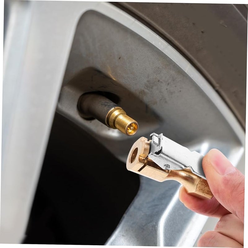 مضخة هواء الإطارات النحاسية ذاتية القفل، وصلة هواء سريعة بدون تسريب للسيارة والدراجة النارية والدراجة - Image 5