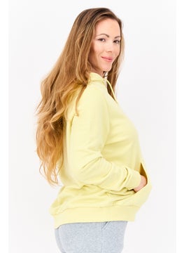 PUMA Women Regular Fit Long Sleeves Outdoor Hoodie, Yellow  - Image 3
