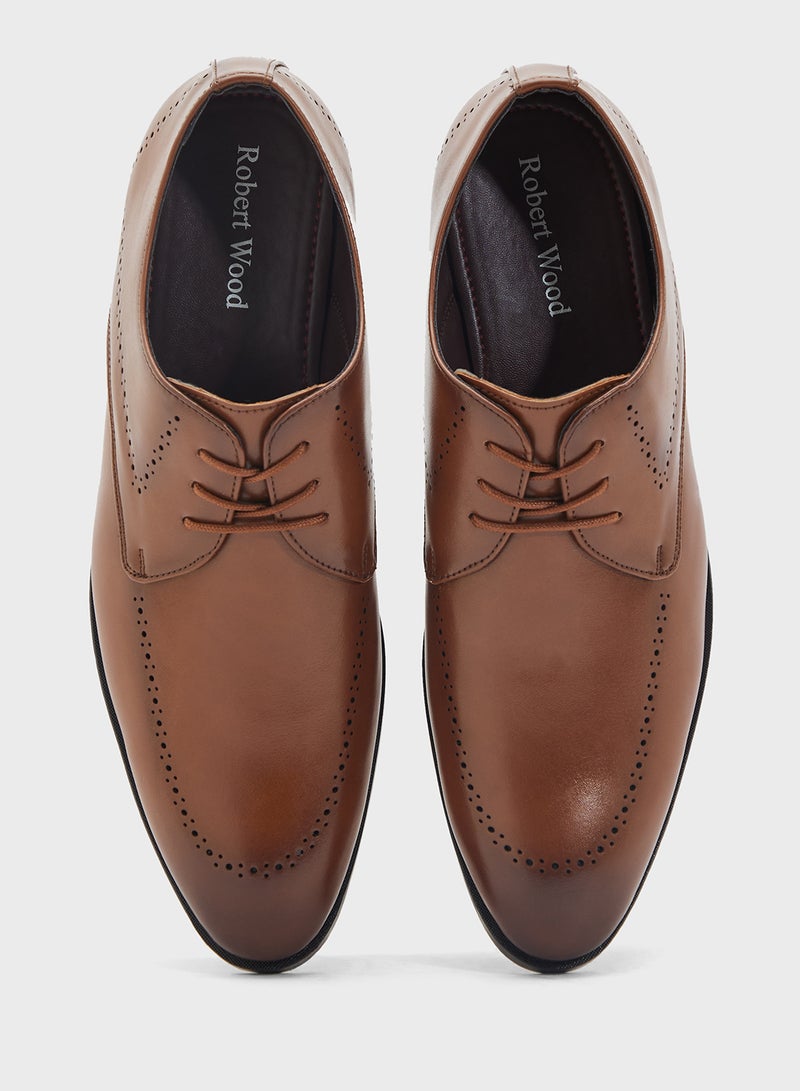 Robert Wood Brogue Detail Formal Lace Ups  - Image 4