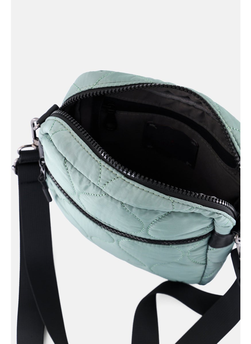 Danskin - Women Blake Quilted Crossbody Bag 23 H x 20 L x 6 W cm, Green - Image 1