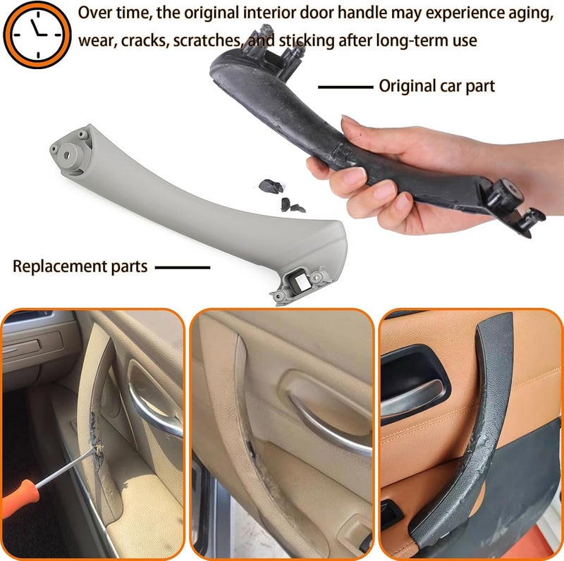 CHUANGHUI Car Door Handle Assembly for BMW 3 Series E90 E91 (2006-2012) - Gray - Image 2