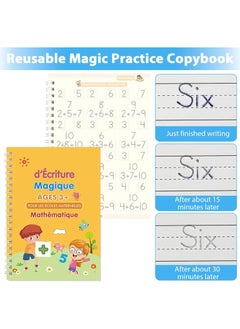 FEND Magic Notebooks for Children Writing Learning Educational Game from 3 Years Numbers Learning Alphabet Learning Math Pack of 4  - Image 2