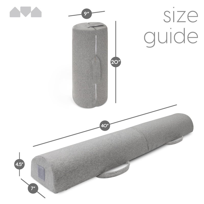 Milliard Toddler Travel Bed Bumper, Bed Foam Rail for Toddlers, Kids Safety Bed Guard for Twin, Full, Queen, King Beds, Non Slip Bottom and Water Resistant Cover - Image 3