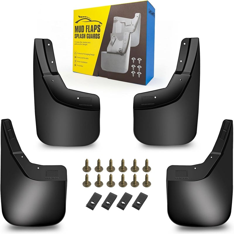 QUYDDC Mud Flaps for 2014-2018 Chevy Silverado 1500/2500 HD/3500 HD - Front and Rear Protection - Image 1