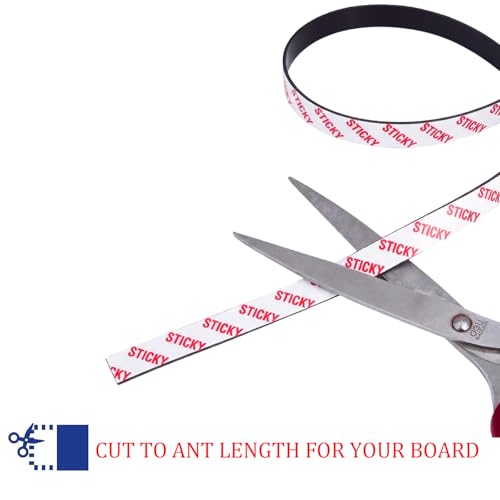 Towjug Sticky Anisotropic Magnetic Tape Roll (1in x10ft) - Flexible Magnet Strip with Adhesive Backing for Crafts, Kitchen, Whiteboards, Fridge, DIY Organization - Image 4