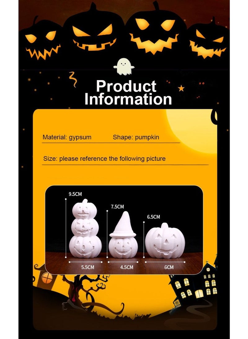 Home Smart HomeSmart Halloween Pumpkin Painting Set for kid's | Set Includes Smiling Pumpkin, Pumpkin with Hat and 3 Tier Pumpkin, Color Paints, Brushes and Pellet Ideal Gift for Children's on Halloween - Image 2