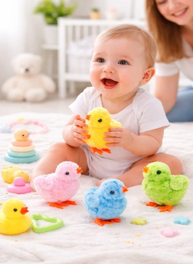 TONIRY Bunny and Jumping Chick Wind Up Toys Novelty Chicken Hopping Windup Toy for Kids Toddlers Adult Easter Egg Hunt Basket Stocking Stuffers Party Gifts (Jumping Chiken-Pattern -4 PIC) - Image 3