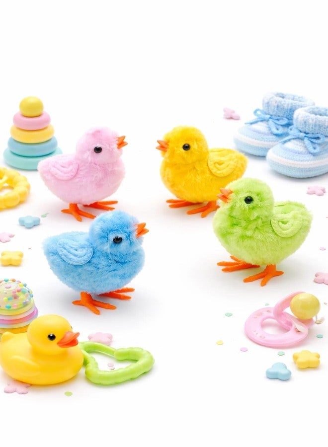 TONIRY Bunny and Jumping Chick Wind Up Toys Novelty Chicken Hopping Windup Toy for Kids Toddlers Adult Easter Egg Hunt Basket Stocking Stuffers Party Gifts (Jumping Chiken-Pattern -4 PIC) - Image 2