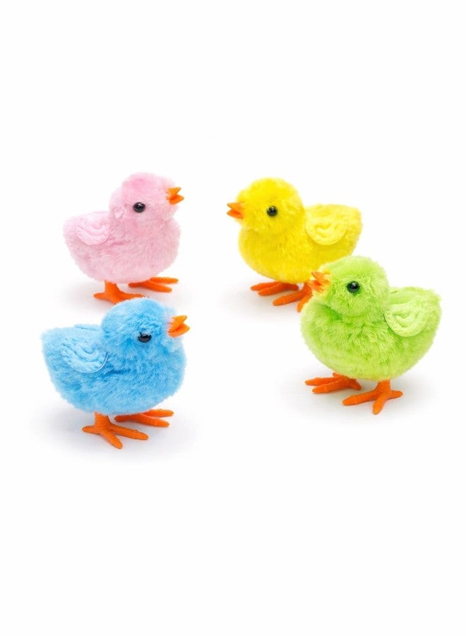 TONIRY Bunny and Jumping Chick Wind Up Toys Novelty Chicken Hopping Windup Toy for Kids Toddlers Adult Easter Egg Hunt Basket Stocking Stuffers Party Gifts (Jumping Chiken-Pattern -4 PIC) - Image 1