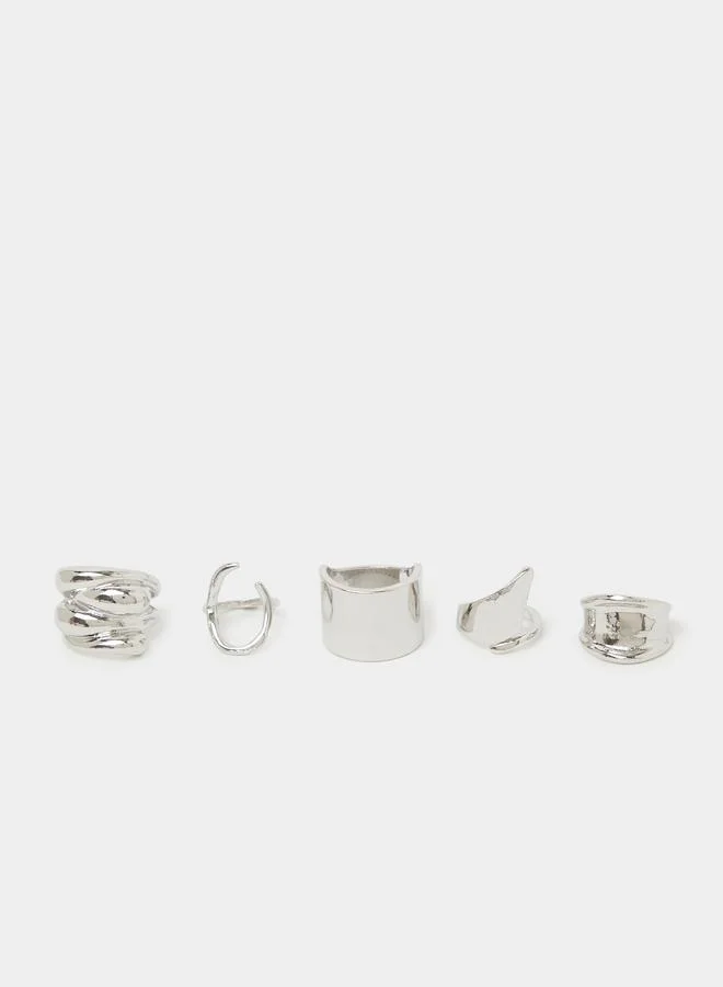 ستايلي Set of 5 - Geo Chunky Rings