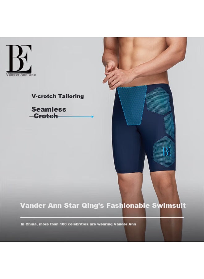 Balneaire Men's High-end Sunscreen Vacation Beach Swim Trunks Adult High Elasticity Breathable Chlorine Resistant Anti-embarrassment 50378 2XL - Image 1