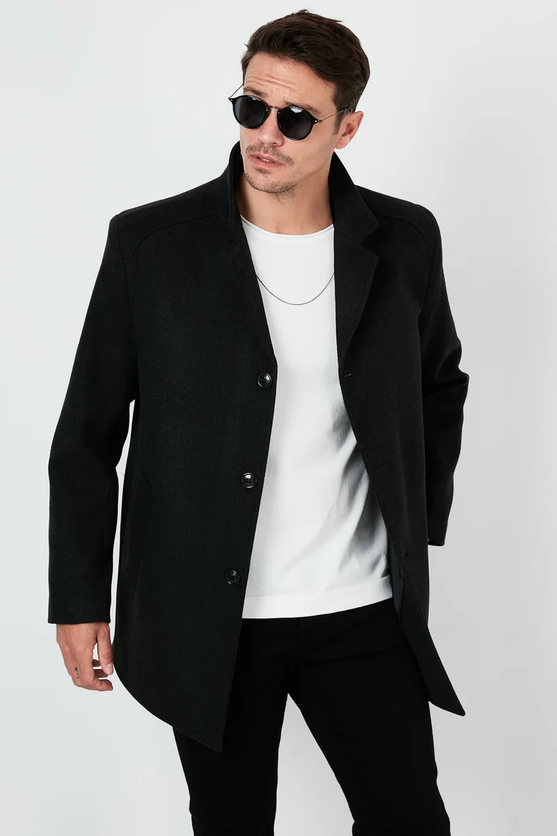 بوراتي Removable Hooded Melted Slim Fit Cashew Coat Men'S COAT 5841013