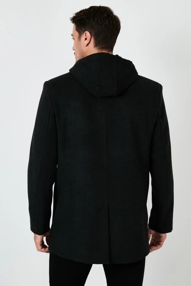 بوراتي Removable Hooded Melted Slim Fit Cashew Coat Men'S COAT 5841013