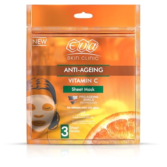 Eva Skin Clinic Vitamin C Sheet Mask (3 Sheet Masks) - Image 2