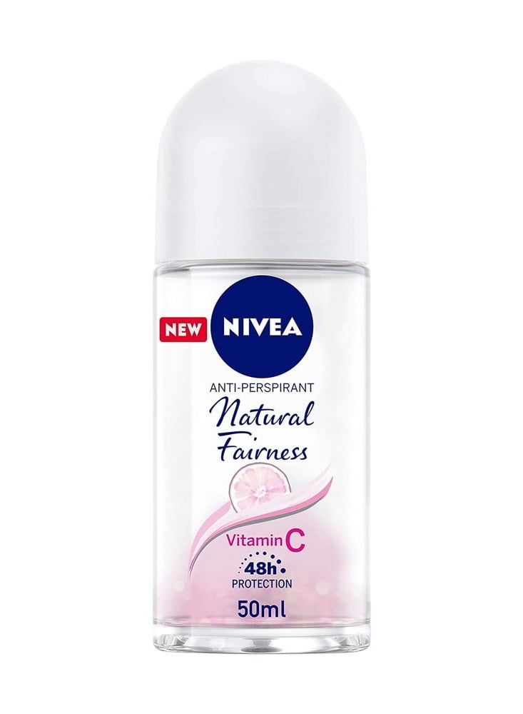 Nivea Naturals Fairness Roll On Deodorant With Vitamin C-50ml - Image 1
