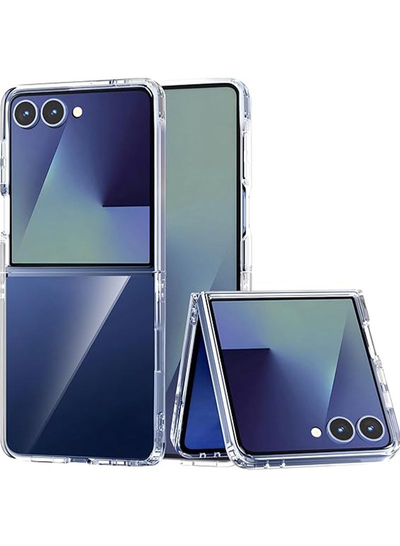 JAJEEK Ultra Clear Shockproof Hard PC Case for Samsung Galaxy Z Flip 7 5G (2025) | Crystal Transparent Anti-Yellowing Cover | Slim Thin Protective Case | Wireless Charging Compatible | Anti-Scratch & Drop Protection - Image 1