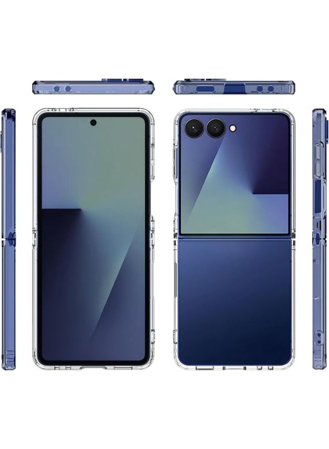 JAJEEK Ultra Clear Shockproof Hard PC Case for Samsung Galaxy Z Flip 7 5G (2025) | Crystal Transparent Anti-Yellowing Cover | Slim Thin Protective Case | Wireless Charging Compatible | Anti-Scratch & Drop Protection - Image 2