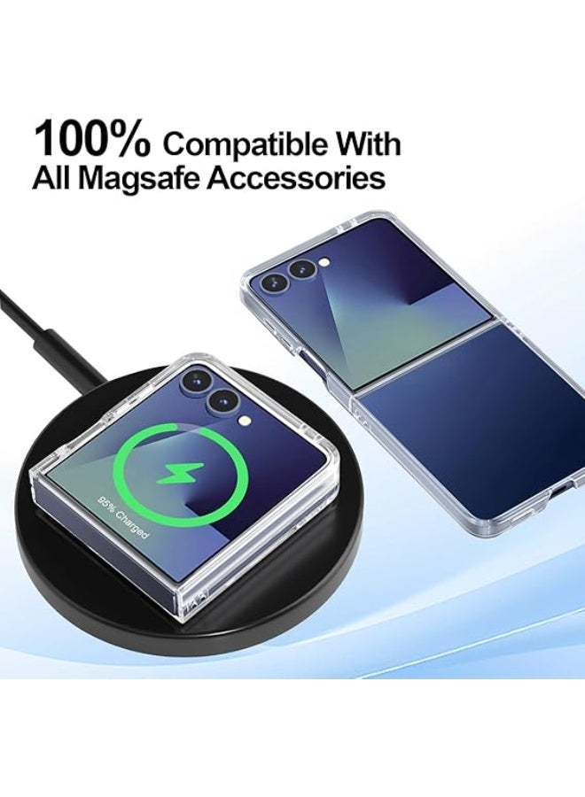 JAJEEK Ultra Clear Shockproof Hard PC Case for Samsung Galaxy Z Flip 7 5G (2025) | Crystal Transparent Anti-Yellowing Cover | Slim Thin Protective Case | Wireless Charging Compatible | Anti-Scratch & Drop Protection - Image 4