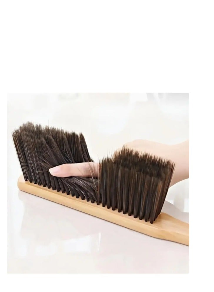 Vitacelli Hand Broom Cleaning Brushes-Soft Bristles Dusting Brush for Cleaning Car/Bed/Couch/Draft/Garden/Furniture/Clothes, Wooden Handle  - Image 1