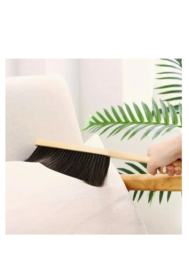 Vitacelli Hand Broom Cleaning Brushes-Soft Bristles Dusting Brush for Cleaning Car/Bed/Couch/Draft/Garden/Furniture/Clothes, Wooden Handle  - Image 2