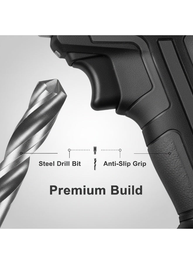 AOTUO مجموعة مثقاب لاسلكي، مثقاب كهربائي مع 2 بطارية وشاحن، مفك كهربائي مع محركات مثقاب بسرعتين، 25 إعداد عزم، ضوء LED مدمج، حقيبة تخزين متضمنة - Image 3