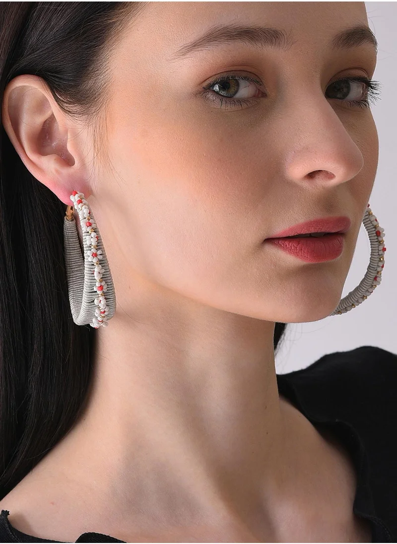 سوهي Multicoloured Contemporary Hoop Earrings