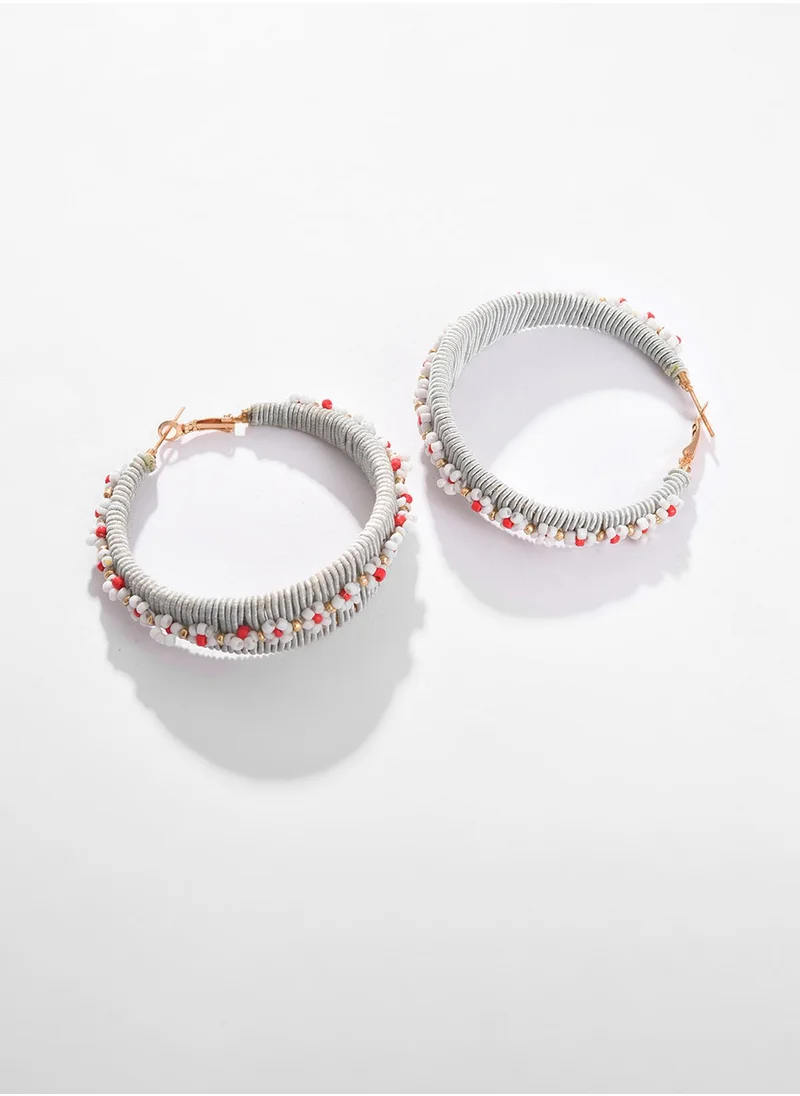 سوهي Multicoloured Contemporary Hoop Earrings