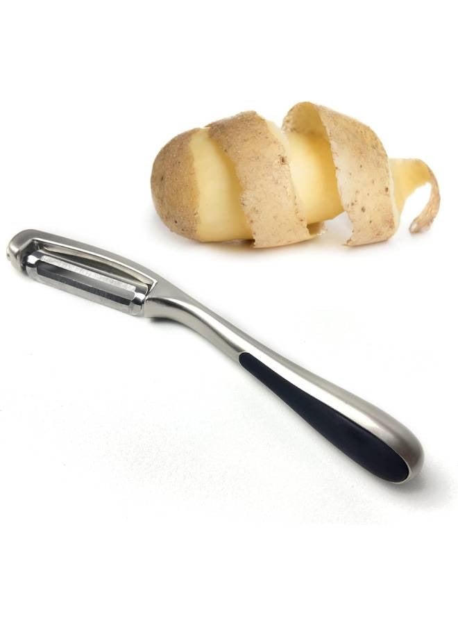 Stainless Steel Metal Potato Scrub with Non-Slip Handle - Image 4