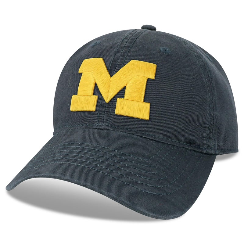 Legacy NCAA Officially Licensed Baseball Hat Michigan Wolverines Lightweight Cap for Men Women Relaxed Twill Adjustable EZA Navy One Size Fits Most Adjustable Fabric Closure - Image 2