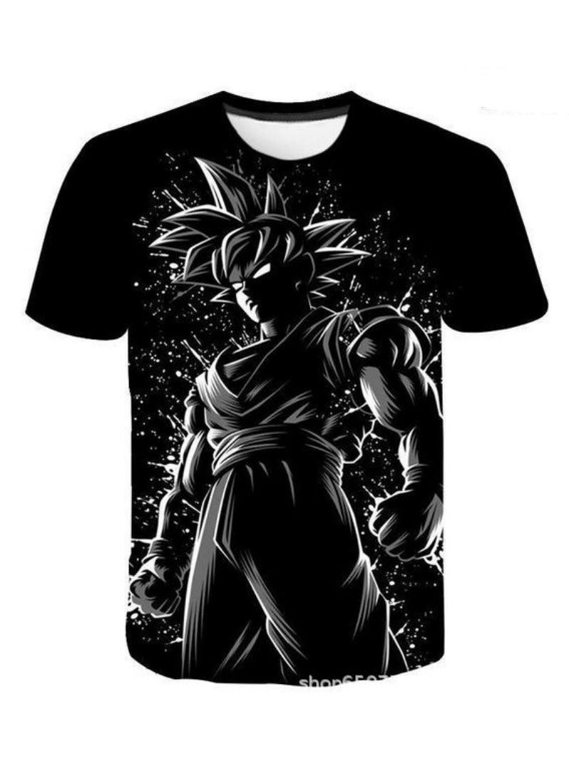 KUYING Dragon Ball Printed Casual Short Sleeve T-shirt - Image 1