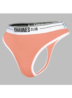 Yohannes Club Women, Elastic Belt Thong Panties, 2-Pack, Salmon, Red  - Image 2