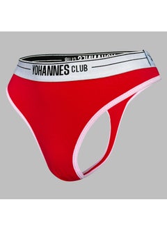 Yohannes Club Women, Elastic Belt Thong Panties, 2-Pack, Salmon, Red  - Image 4