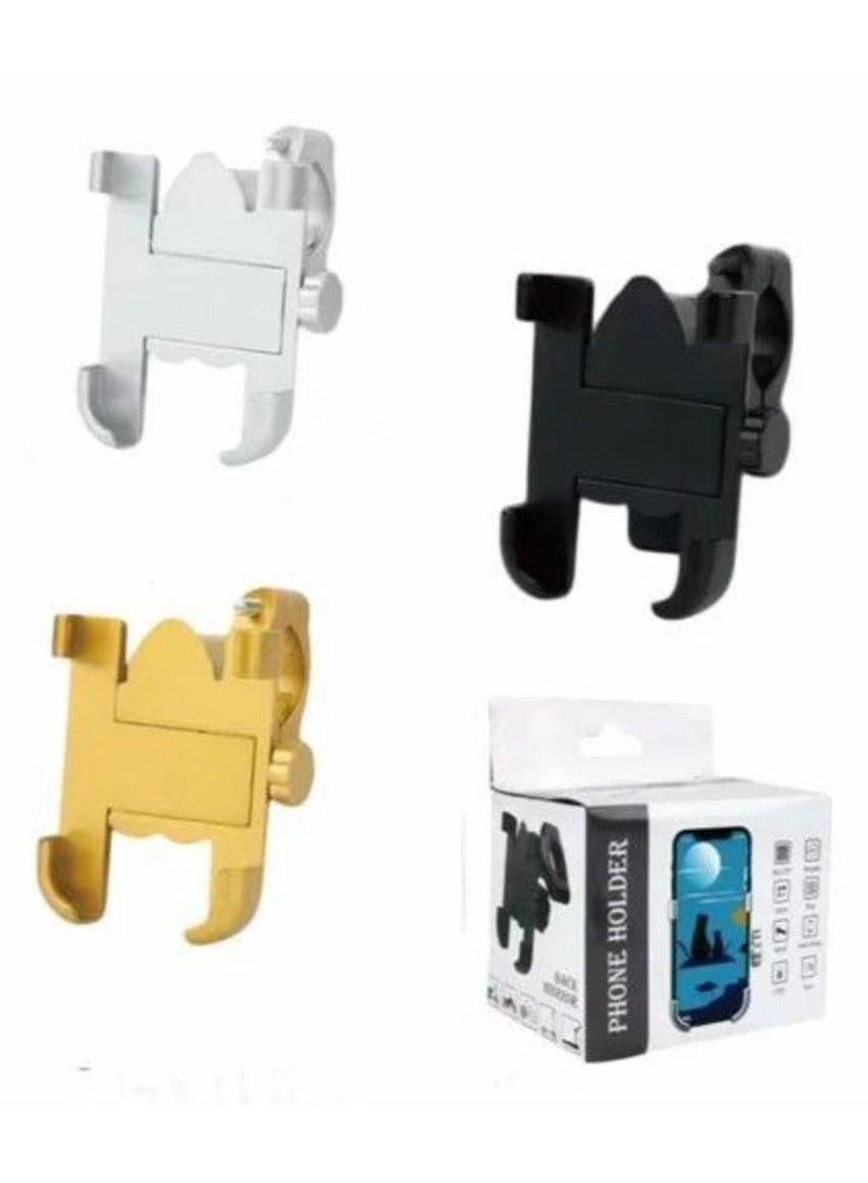 Universal Waterproof Metal Mobile Holder 360° with Mounting Clip & GPS Navigation System for All Bikes & Cars - Fits Devices from 3.5 to 7 Inches - Image 2