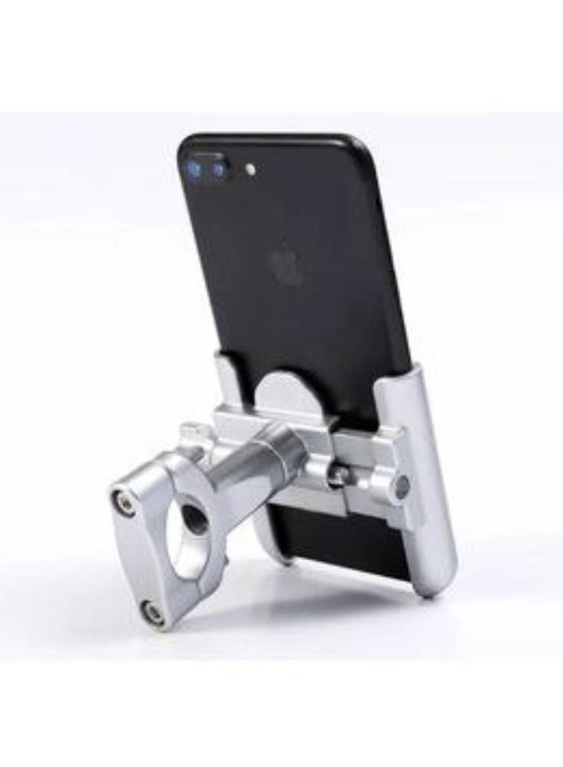 Universal Waterproof Metal Mobile Holder 360° with Mounting Clip & GPS Navigation System for All Bikes & Cars - Fits Devices from 3.5 to 7 Inches - Image 3