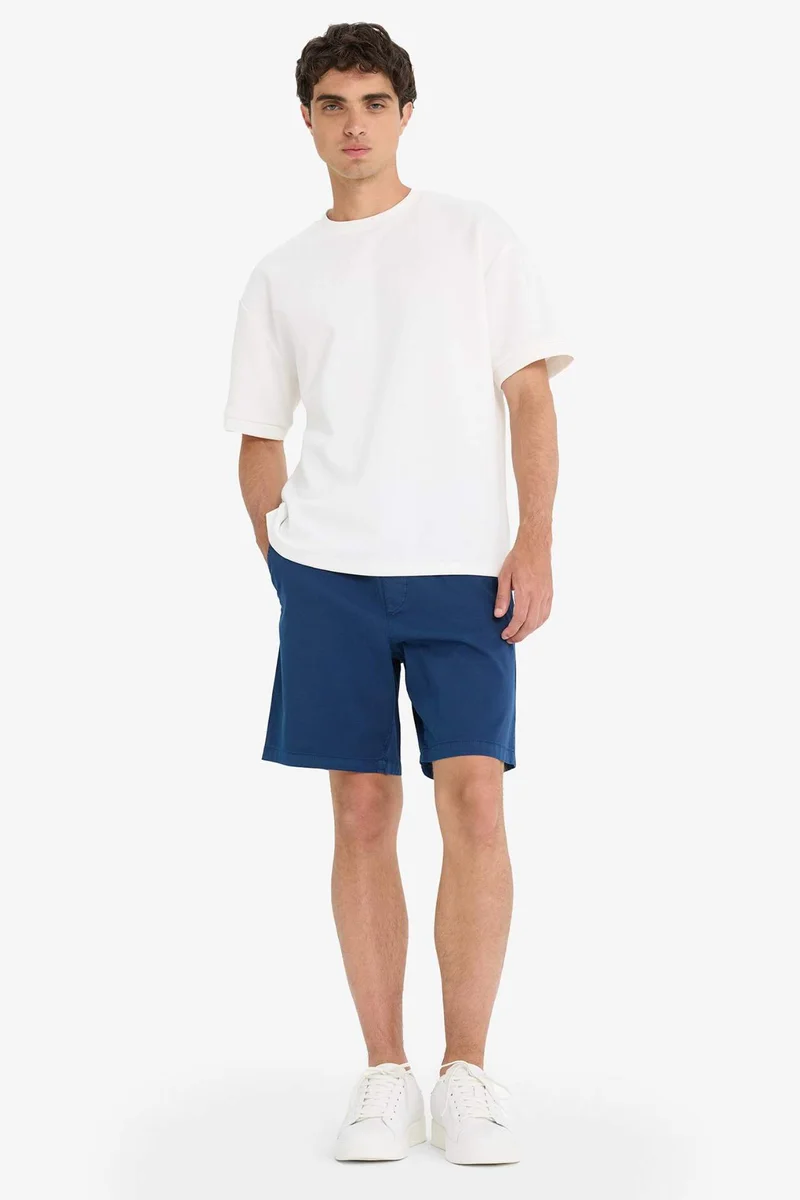 ديفاكتو Relax Fit Gabardine Bermuda Shorts