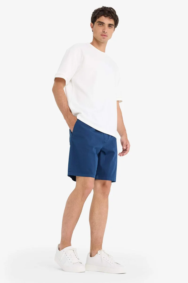 ديفاكتو Relax Fit Gabardine Bermuda Shorts