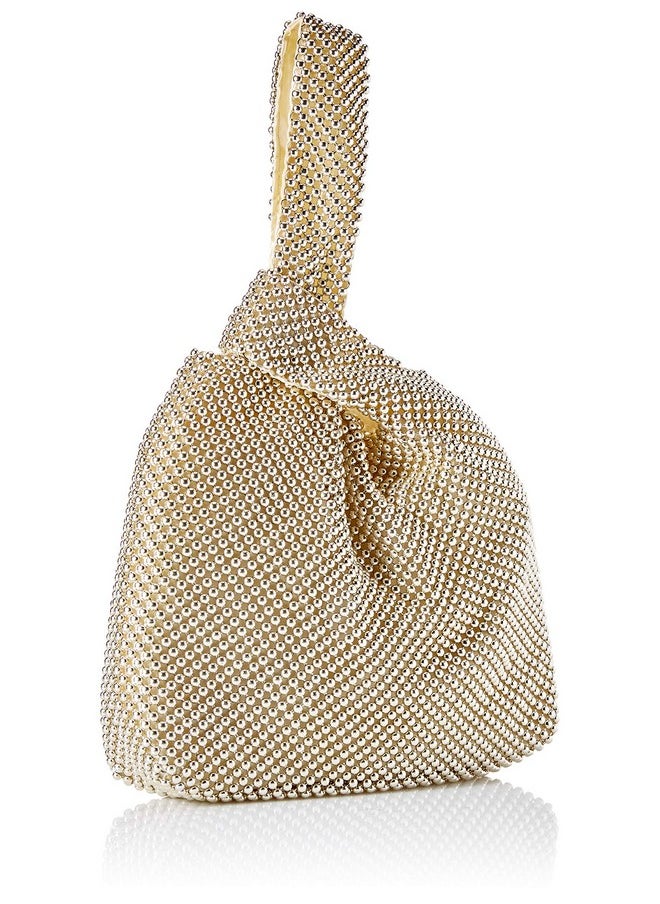 Jessica McClintock Jessica McClintock Logan Mesh Evening Pouch, Light Gold  - Image 2