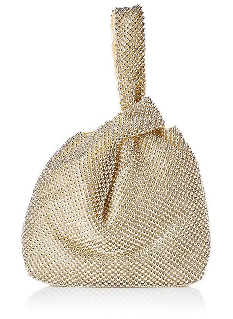 Jessica McClintock Logan Mesh Evening Pouch, Light Gold