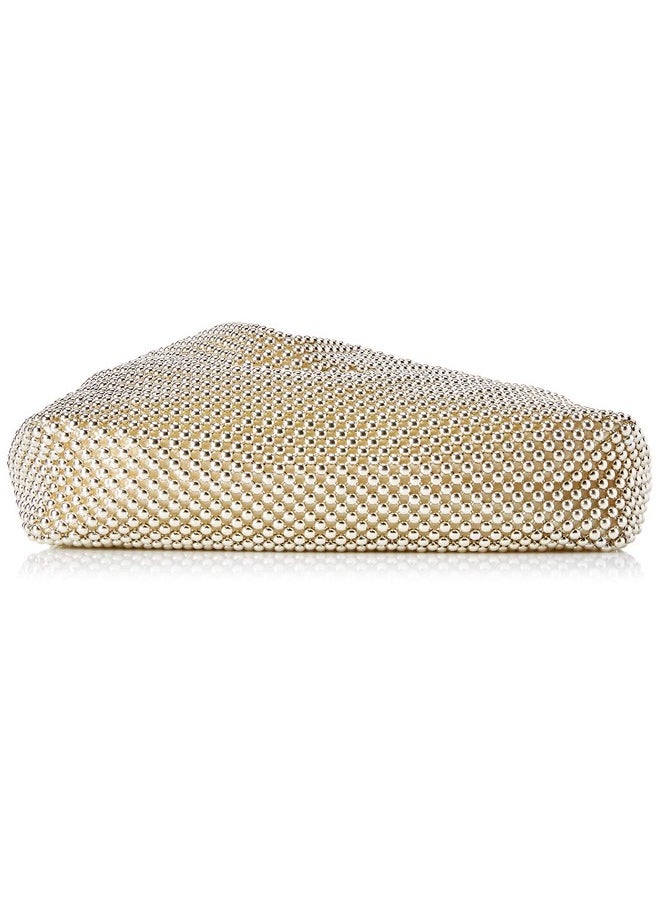 Jessica McClintock Jessica McClintock Logan Mesh Evening Pouch, Light Gold  - Image 4
