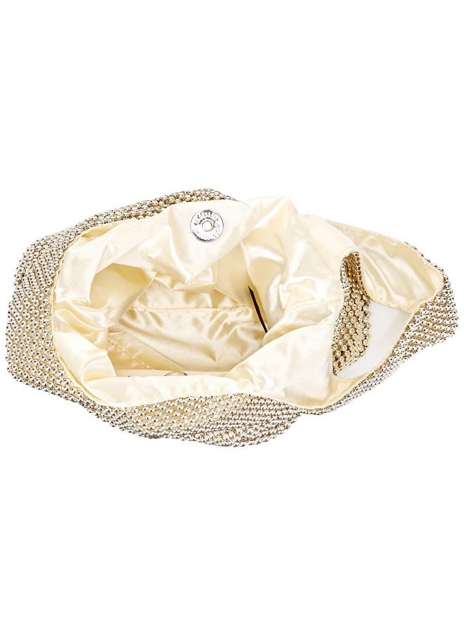 Jessica McClintock Jessica McClintock Logan Mesh Evening Pouch, Light Gold  - Image 5