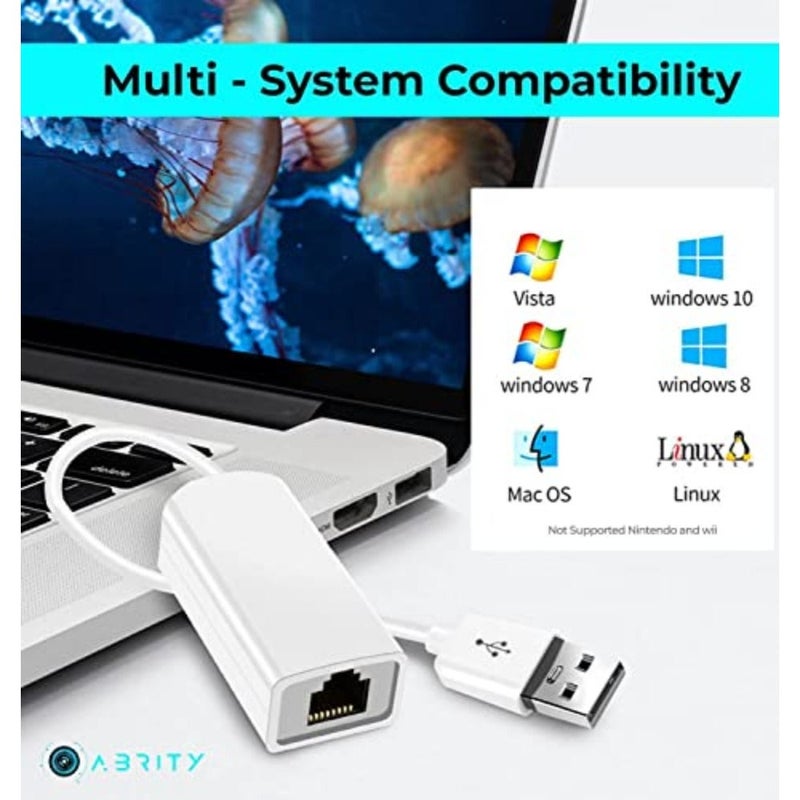USB 2.0 Ethernet Network Adapter extender fire internet for PC Laptop TV Apple Macbook Printer, Converter LAN RJ45 Cable Powerline Socket Switch Port Plug wireless wifi router booster to Adaptor stick - Image 5