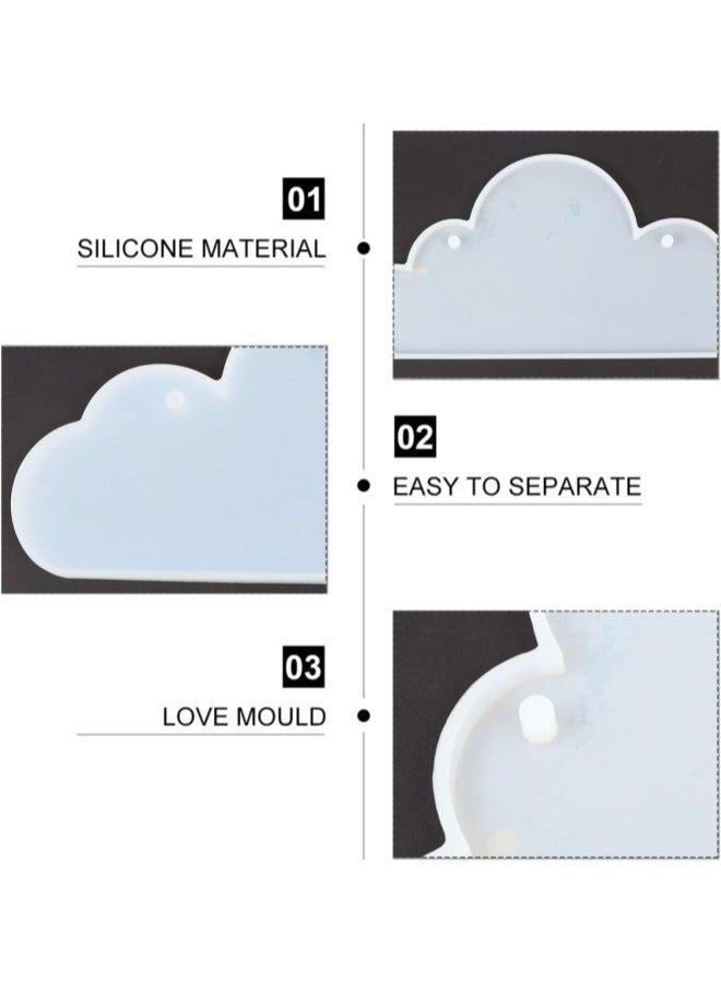 كلاراكو قالب باب على شكل سحابة من الكريستال الإيبوكسي، لافتة منزلية، قالب صب راتنج DIY، تعليق على الحائط، لوحات ترحيب، قالب سيليكون للمنزل والمكتب، لافتة متجر، مشروع حرفي DIY - Image 4