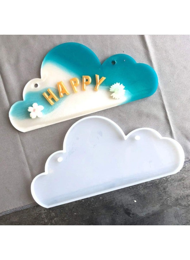 كلاراكو قالب باب على شكل سحابة من الكريستال الإيبوكسي، لافتة منزلية، قالب صب راتنج DIY، تعليق على الحائط، لوحات ترحيب، قالب سيليكون للمنزل والمكتب، لافتة متجر، مشروع حرفي DIY - Image 5