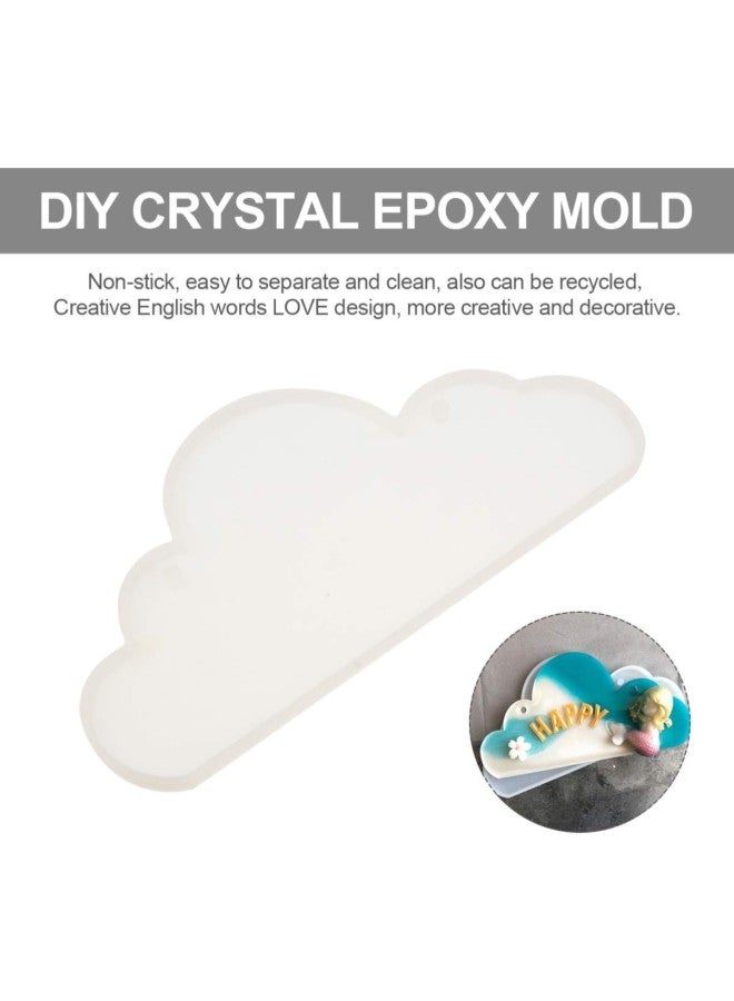 كلاراكو قالب باب على شكل سحابة من الكريستال الإيبوكسي، لافتة منزلية، قالب صب راتنج DIY، تعليق على الحائط، لوحات ترحيب، قالب سيليكون للمنزل والمكتب، لافتة متجر، مشروع حرفي DIY - Image 1
