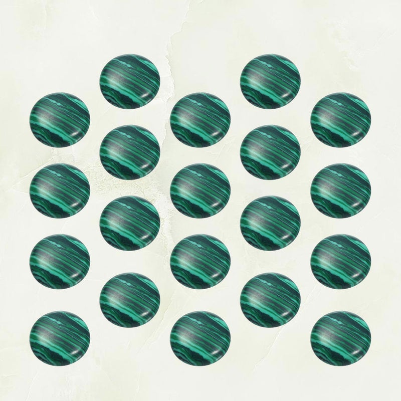 20pcs 6MM Time Sticker Stone Round Glass Patch Supplies for Jewelry Craft Making (Green) - Image 3
