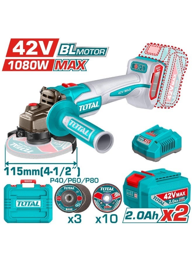 Total Cordless angle grinder 42V 1080W TAGLI4108112 - Image 1