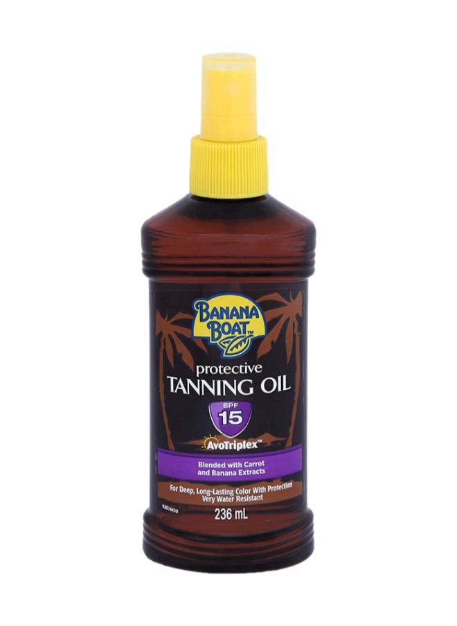 BANANA BOAT Protective Tanning Oil Carrot & Banana Extracts SPF15 236ml  - Image 1