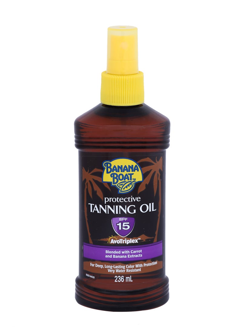 BANANA BOAT Protective Tanning Oil Carrot & Banana Extracts SPF15 236ml  - Image 1