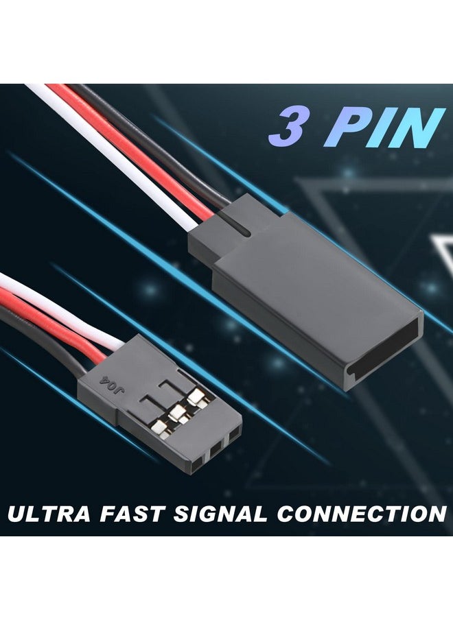 Eccliy - 9 Pieces Jst Y Connector 3 Pin Jst Plug Splitters Servo Extension Jst Male To Female Rc Servo Extension Cord Wire Cable Compatible With Rc Jr Futaba Rc Car Or Airplanes (Mixed Style) - Image 1